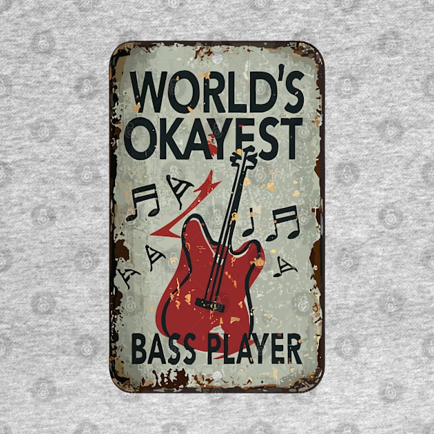 "Retro Groove: Okayest Bass Player" - Funny Musician Bass Music by stickercuffs